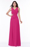 Traditional Sleeveless Zip up Chiffon Floor Length Rhinestone Plus Size Bridesmaid Dresses