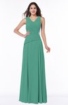 Traditional Sleeveless Zip up Chiffon Floor Length Rhinestone Plus Size Bridesmaid Dresses