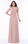 Traditional Sleeveless Zip up Chiffon Floor Length Rhinestone Plus Size Bridesmaid Dresses