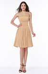 Modern A-line Strapless Half Backless Chiffon Ribbon Plus Size Bridesmaid Dresses