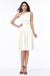 Simple A-line One Shoulder Chiffon Knee Length Plus Size Bridesmaid Dresses