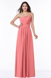Simple A-line Asymmetric Neckline Sleeveless Zip up Floor Length Plus Size Bridesmaid Dresses