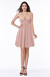 Sexy A-line Sleeveless Short Pleated Plus Size Bridesmaid Dresses