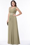 Classic A-line Zip up Chiffon Ribbon Plus Size Bridesmaid Dresses