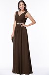 Classic A-line Zip up Chiffon Ribbon Plus Size Bridesmaid Dresses