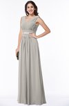 Classic A-line Zip up Chiffon Ribbon Plus Size Bridesmaid Dresses