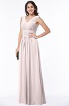 Classic A-line Zip up Chiffon Ribbon Plus Size Bridesmaid Dresses