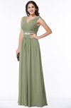 Classic A-line Zip up Chiffon Ribbon Plus Size Bridesmaid Dresses