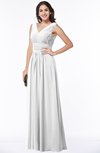 Classic A-line Zip up Chiffon Ribbon Plus Size Bridesmaid Dresses