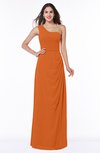 Simple A-line Half Backless Chiffon Floor Length Draped Plus Size Bridesmaid Dresses