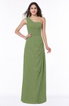 Simple A-line Half Backless Chiffon Floor Length Draped Plus Size Bridesmaid Dresses