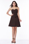 Elegant A-line Strapless Sleeveless Chiffon Mini Plus Size Bridesmaid Dresses
