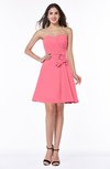 Elegant A-line Strapless Sleeveless Chiffon Mini Plus Size Bridesmaid Dresses