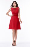 Classic A-line Sleeveless Zipper Chiffon Ribbon Plus Size Bridesmaid Dresses