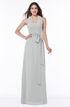 Plain A-line Halter Sleeveless Ribbon Plus Size Bridesmaid Dresses
