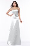 Modern Strapless Sleeveless Zipper Satin Plus Size Bridesmaid Dresses