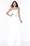Modern Strapless Sleeveless Zipper Satin Plus Size Bridesmaid Dresses