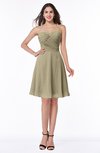 Informal Sleeveless Chiffon Short Ruching Plus Size Bridesmaid Dresses
