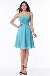 Informal Sleeveless Chiffon Short Ruching Plus Size Bridesmaid Dresses