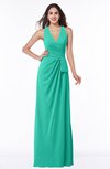Classic Halter Sleeveless Zip up Chiffon Floor Length Plus Size Bridesmaid Dresses