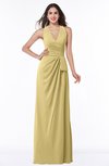 Classic Halter Sleeveless Zip up Chiffon Floor Length Plus Size Bridesmaid Dresses