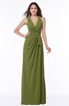 Classic Halter Sleeveless Zip up Chiffon Floor Length Plus Size Bridesmaid Dresses