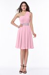 Modern Sleeveless Half Backless Chiffon Knee Length Pleated Plus Size Bridesmaid Dresses