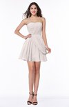 Elegant A-line Sleeveless Zipper Short Ribbon Plus Size Bridesmaid Dresses