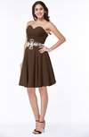 Elegant A-line Strapless Zip up Chiffon Rhinestone Plus Size Bridesmaid Dresses