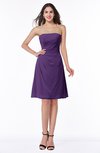 Gorgeous A-line Strapless Zipper Knee Length Plus Size Bridesmaid Dresses