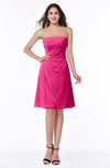 Gorgeous A-line Strapless Zipper Knee Length Plus Size Bridesmaid Dresses