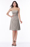 Gorgeous A-line Strapless Zipper Knee Length Plus Size Bridesmaid Dresses