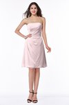 Gorgeous A-line Strapless Zipper Knee Length Plus Size Bridesmaid Dresses