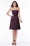 Gorgeous A-line Strapless Zipper Knee Length Plus Size Bridesmaid Dresses