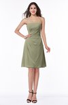 Gorgeous A-line Strapless Zipper Knee Length Plus Size Bridesmaid Dresses