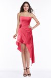 Glamorous Zip up Chiffon Asymmetric Ruching Plus Size Bridesmaid Dresses