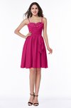 Sexy A-line Sleeveless Knee Length Flower Plus Size Bridesmaid Dresses