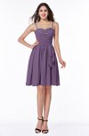 Sexy A-line Sleeveless Knee Length Flower Plus Size Bridesmaid Dresses