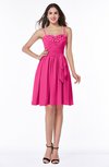 Sexy A-line Sleeveless Knee Length Flower Plus Size Bridesmaid Dresses