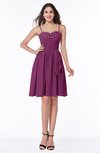 Sexy A-line Sleeveless Knee Length Flower Plus Size Bridesmaid Dresses