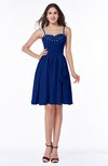Sexy A-line Sleeveless Knee Length Flower Plus Size Bridesmaid Dresses