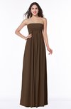 Modern Empire Strapless Zip up Chiffon Floor Length Plus Size Bridesmaid Dresses