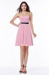 Elegant Sweetheart Sleeveless Chiffon Short Ribbon Bridesmaid Dresses