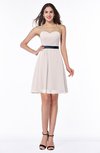 Elegant Sweetheart Sleeveless Chiffon Short Ribbon Bridesmaid Dresses