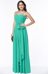 Glamorous A-line Spaghetti Chiffon Floor Length Plus Size Bridesmaid Dresses