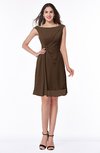 Glamorous Bateau Half Backless Chiffon Knee Length Ruching Plus Size Bridesmaid Dresses