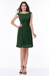 Glamorous Bateau Half Backless Chiffon Knee Length Ruching Plus Size Bridesmaid Dresses