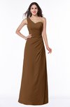 Sexy A-line Asymmetric Neckline Half Backless Chiffon Floor Length Plus Size Bridesmaid Dresses