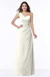 Sexy A-line Asymmetric Neckline Half Backless Chiffon Floor Length Plus Size Bridesmaid Dresses