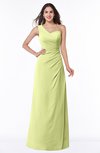 Sexy A-line Asymmetric Neckline Half Backless Chiffon Floor Length Plus Size Bridesmaid Dresses